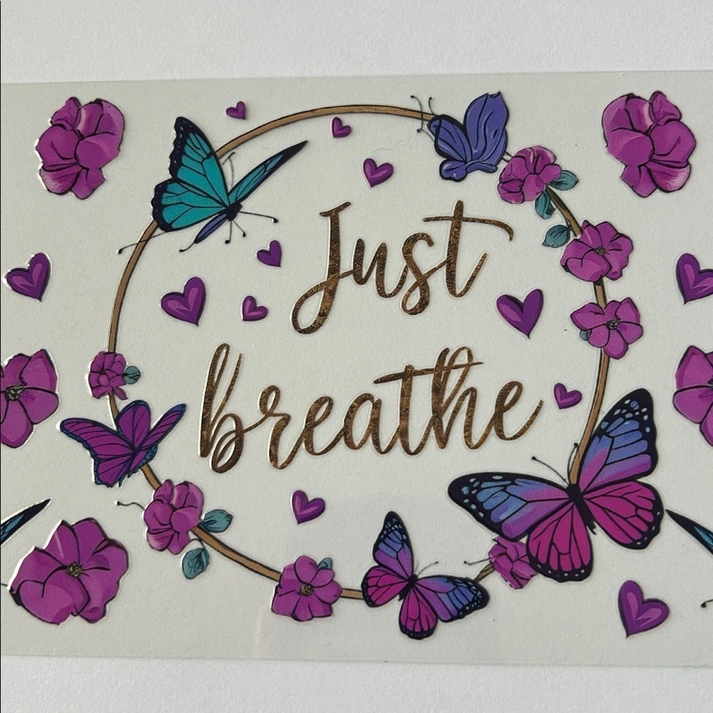 Just Breathe Cup Decal 189